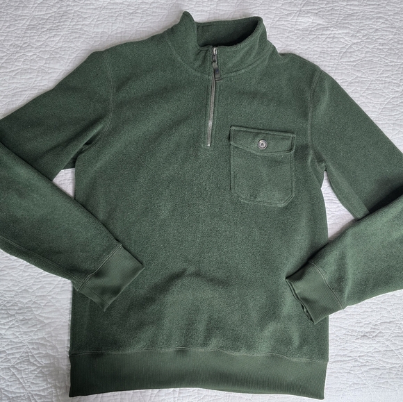 Kit And Ace Water Resistant Fleece Zip Pullover Forest Green - Picture 2 of 12